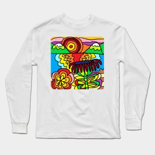 On the beach at sunset Long Sleeve T-Shirt